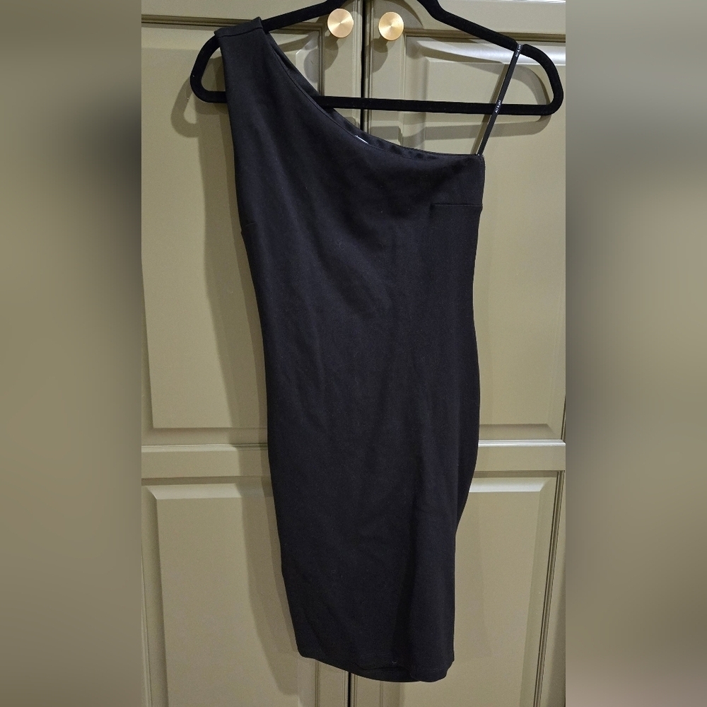 One shoulder Ali & Jay black dress